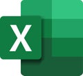 Microsoft Excel icon isolated on transparent office applications