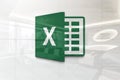 Microsoft excel 2013 on iphone realistic texture Royalty Free Stock Photo