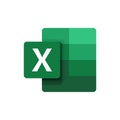 Microsoft excel logo editorial illustrative on white background Royalty Free Stock Photo