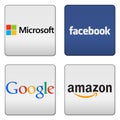 Microsoft Facebook Google Amazon buttons