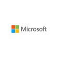 Microsoft logo editorial illustrative on white background Royalty Free Stock Photo