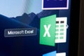 Microsoft office excel green icon on screen