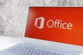 Microsoft Office logo on computer screen Royalty Free Stock Photo