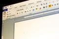 Microsoft office word application menu