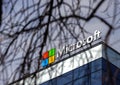 Microsoft`s headquarters in Bucharest, Romania Royalty Free Stock Photo