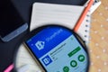 Microsoft SharePoint App with magnifying on Smartphone screen