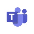 Microsoft teams point editorial illustrative on white background