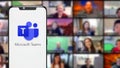 Microsoft Teams is a unified communication Royalty Free Stock Photo
