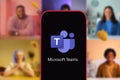 Microsoft Teams is a unified communication and collaboration platform Royalty Free Stock Photo