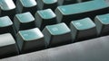 Microsoft Windows 95 98 OS key on an old retro mechanical keyboard detail extreme closeup, zoom. Old operating systems, nostalgia Royalty Free Stock Photo