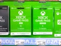 Microsoft Xbox Game Pass PC digital key prepaid gift card keys, set of many Xbox service subscription gift cards sold in a store Royalty Free Stock Photo