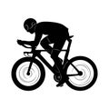 Silhouette ride bike vector illustration