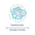 Microsuction concept icon