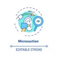 Microsuction concept icon