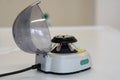 Microtube centrifuge for genetic testing in laboratory Royalty Free Stock Photo