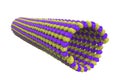 Microtubule isolated on white background