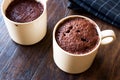 Microwave Brownie Chocolate Mug Cake Ready to Eat. Royalty Free Stock Photo