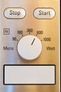 Microwave control panel Royalty Free Stock Photo