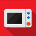 Microwave flat icon illustration