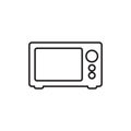 Microwave flat icon vector illustration