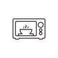 Microwave flat icon vector illustration