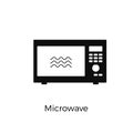 Microwave icon. Electronic kitchen appliance pictogram. Vector illustration
