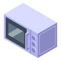 Microwave icon isometric vector. Home store