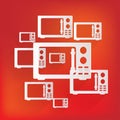 Microwave icon. kitchen equipment Royalty Free Stock Photo