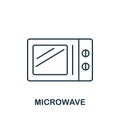 Microwave icon. Line simple icon for templates, web design and infographics Royalty Free Stock Photo