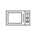 Microwave icon outline style and sing symbols