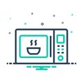 Mix icon for Microwave, oven and electronic Royalty Free Stock Photo