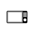 Microwave icon simple silhouette flat style vector illustration on white background