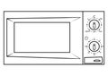 Microwave icon. Microwave symbol in outline style, modern, simple vector, icon for website design, mobile app. Oven in thin line. Royalty Free Stock Photo