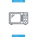 Microwave Icon Vector Design Template.