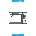 Microwave Icon Vector Design Template.