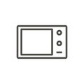 Microwave icon vector. Outline cooking, line microwave symbol.