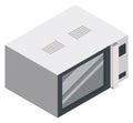 Microwave isometric icon. Kitchen isometric electronic appliance