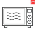 Microwave line icon