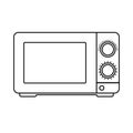 Microwave outline vector icon isolated on white background. Vector illustration Royalty Free Stock Photo