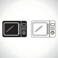 Microwave oven icons isolated on white background Royalty Free Stock Photo