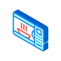 Microwave oven isometric icon vector symbol illustration