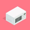 Microwave oven. Isometric vector illustration.