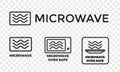 Microwave oven safe vector icon templates Royalty Free Stock Photo