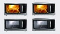 Microwave oven set Royalty Free Stock Photo