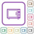 Microwave oven simple icons Royalty Free Stock Photo