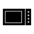 Microwave oven solid icon. Home appliance vector illustration isolated on white. Electrical oven glyph style design Royalty Free Stock Photo