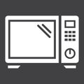 Microwave oven solid icon, household and appliance Royalty Free Stock Photo