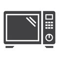 Microwave oven solid icon, household and appliance Royalty Free Stock Photo