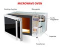 Microwave oven diagram Royalty Free Stock Photo