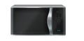 Microwave. Realistic kitchen appliance. Electronic household equipment. Panel with buttons and timer. Front view of